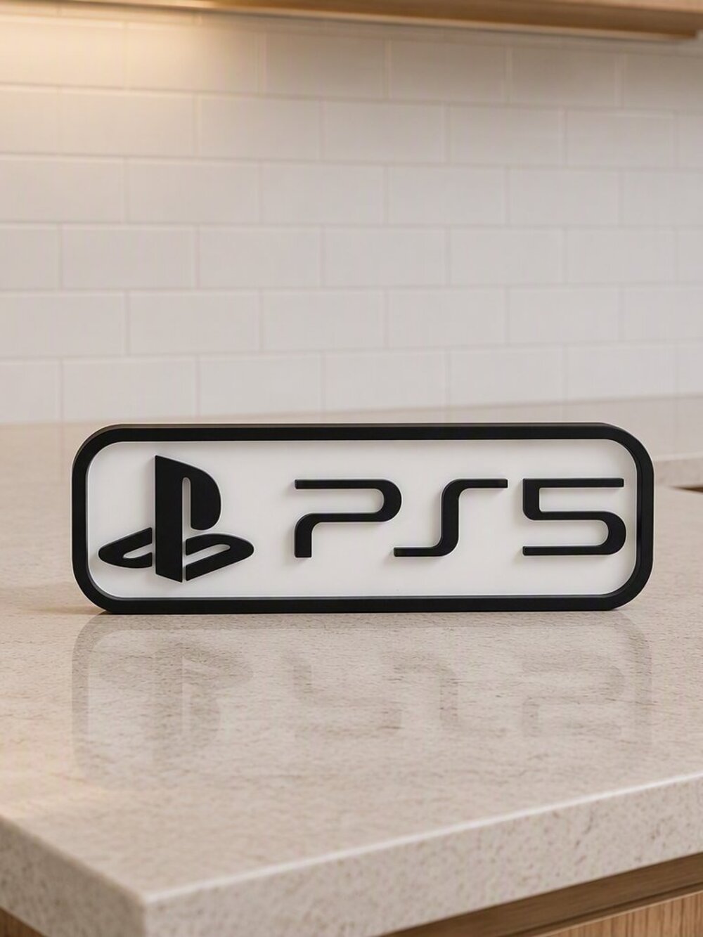 PS5 Retro 3D Printed Display Sign